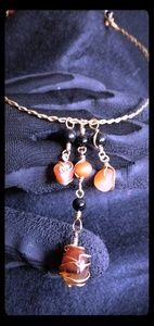 Handmade Braided Brass Stone Necklace